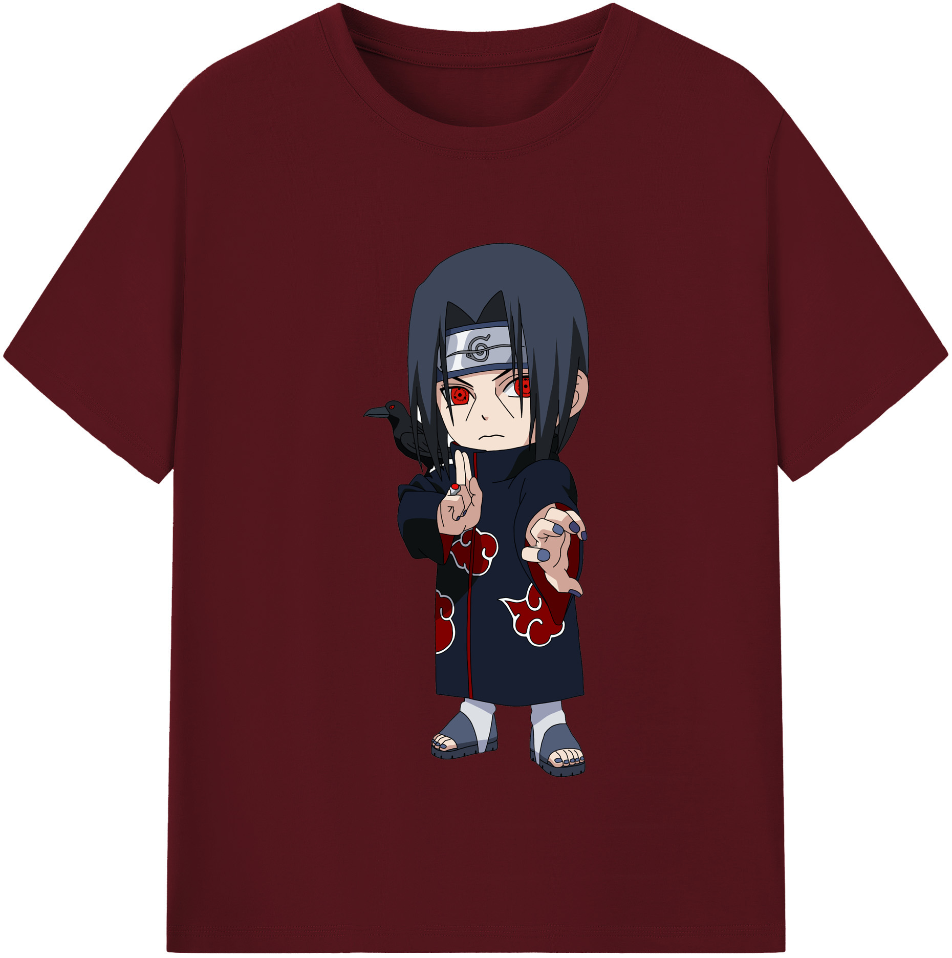（画像用） NARUTO -ナルト- うちは イタチ Uchiha Itachi 綿100％半袖Tシャツ（フロントプリント）